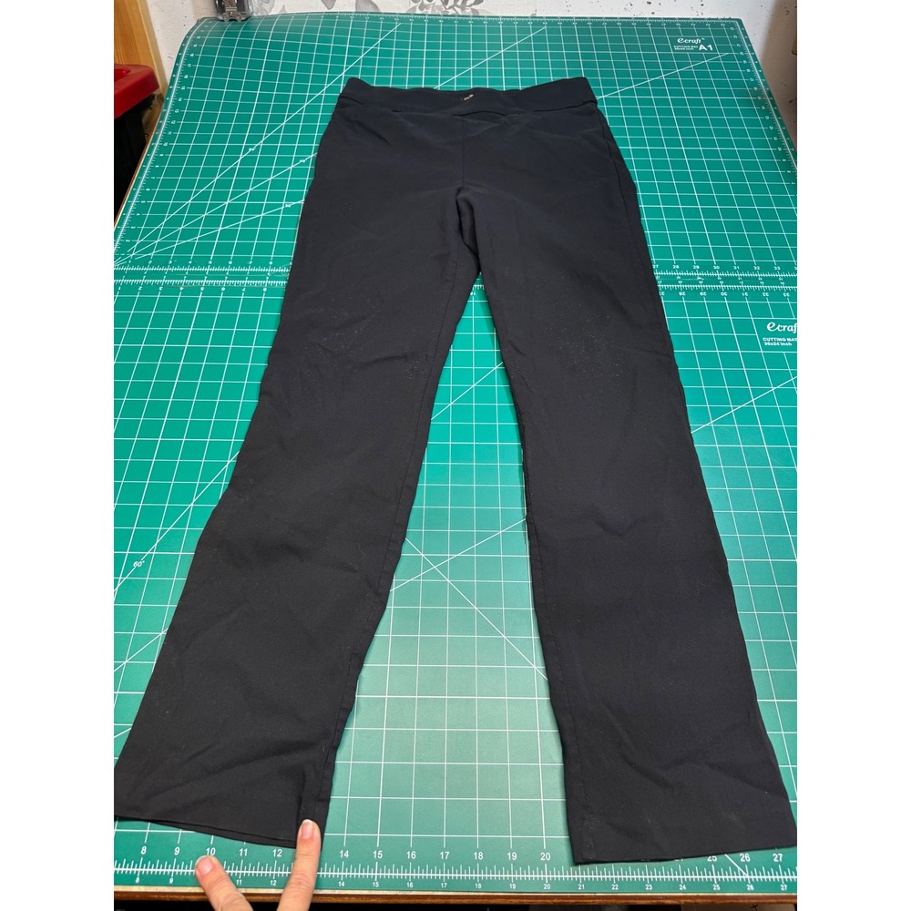 Maurices Womens Black Pull On Dress Pants Size Medium Regular Stretch Work Wear